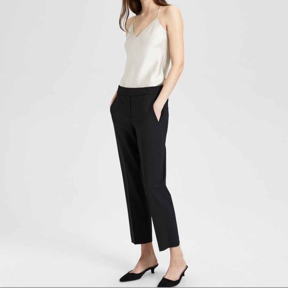 Theory wool pull on suit pants/trousers 0